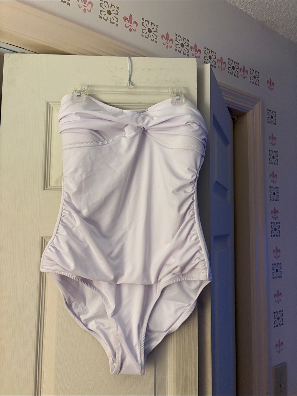 Letarte White Strapless One-Piece Swimsuit